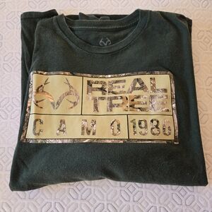 Realtree Camo Forest Green Long Sleeve Tee, XL (PTP=22")